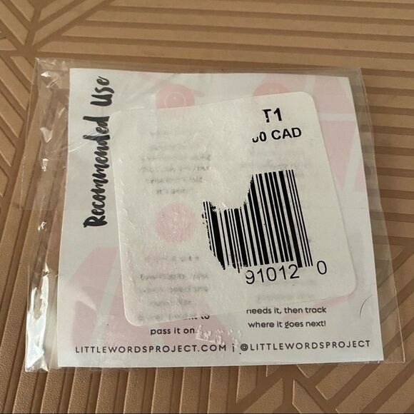 Little Words Project Bracelet She Her Stretch Beaded Gold Marble Neutral Casual - Picture 4 of 5